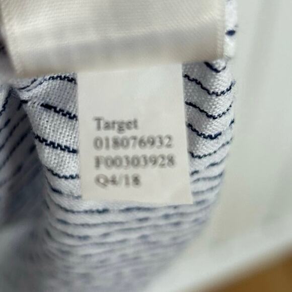 A New Day Target Women Shirt Dress 3/4 Sleeve Blue Preppy Coastal Cotton Size XL - Picture 8 of 8